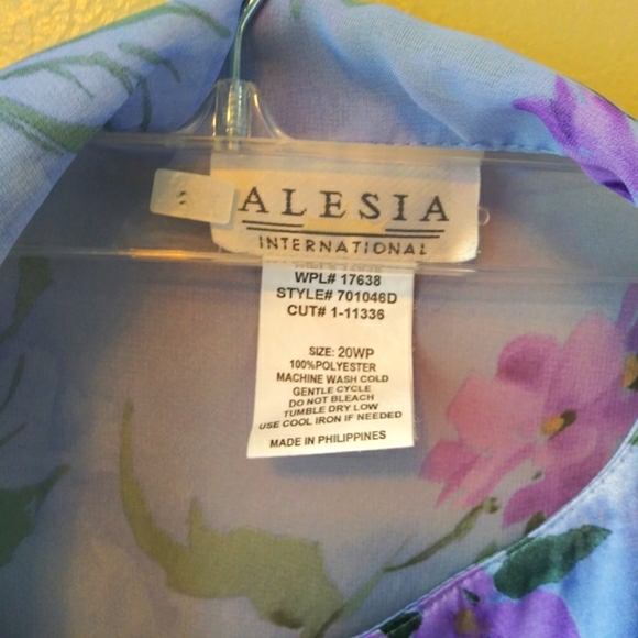 Purple and Green Sleeveless Midi Dress Size 20WP - Picture 3 of 6